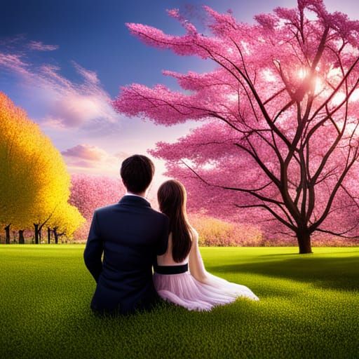 Long Distance Lovers: Autumn Leaves and Sakura Blooms