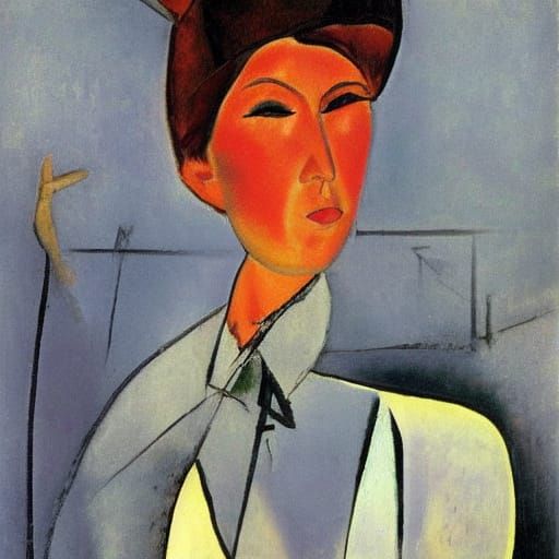 Surreal Caricatures in Modigliani & Larionov Style