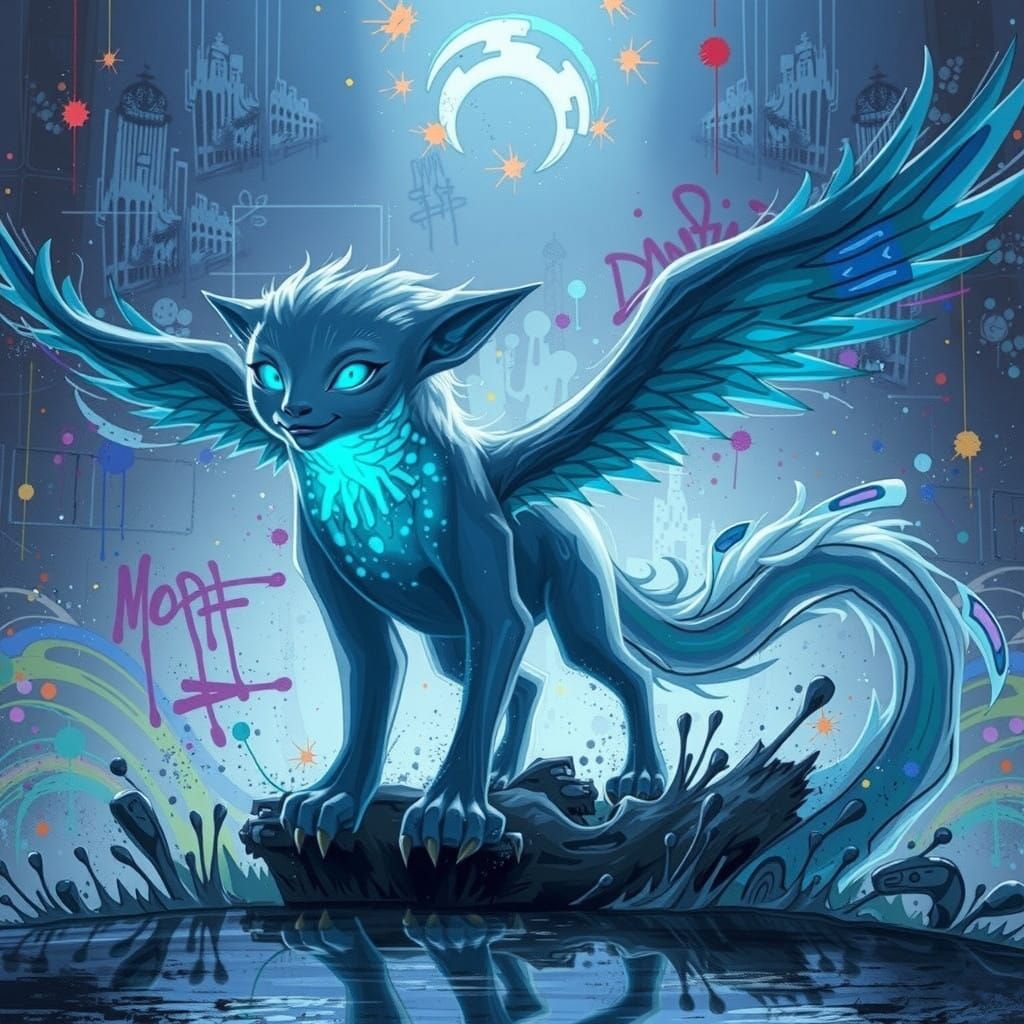 Hyperrealistic Portrait in Vibrant Graffiti Art Style