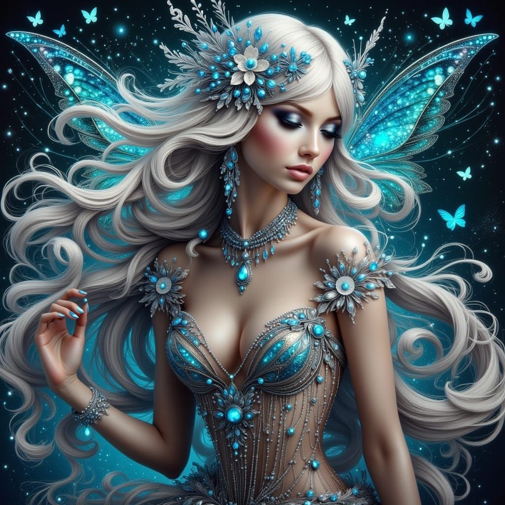 Ethereal Fairies Dancing in Iridescent Glow