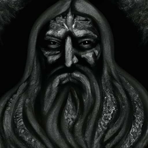 Mystical Underwater King Portrait in 3D