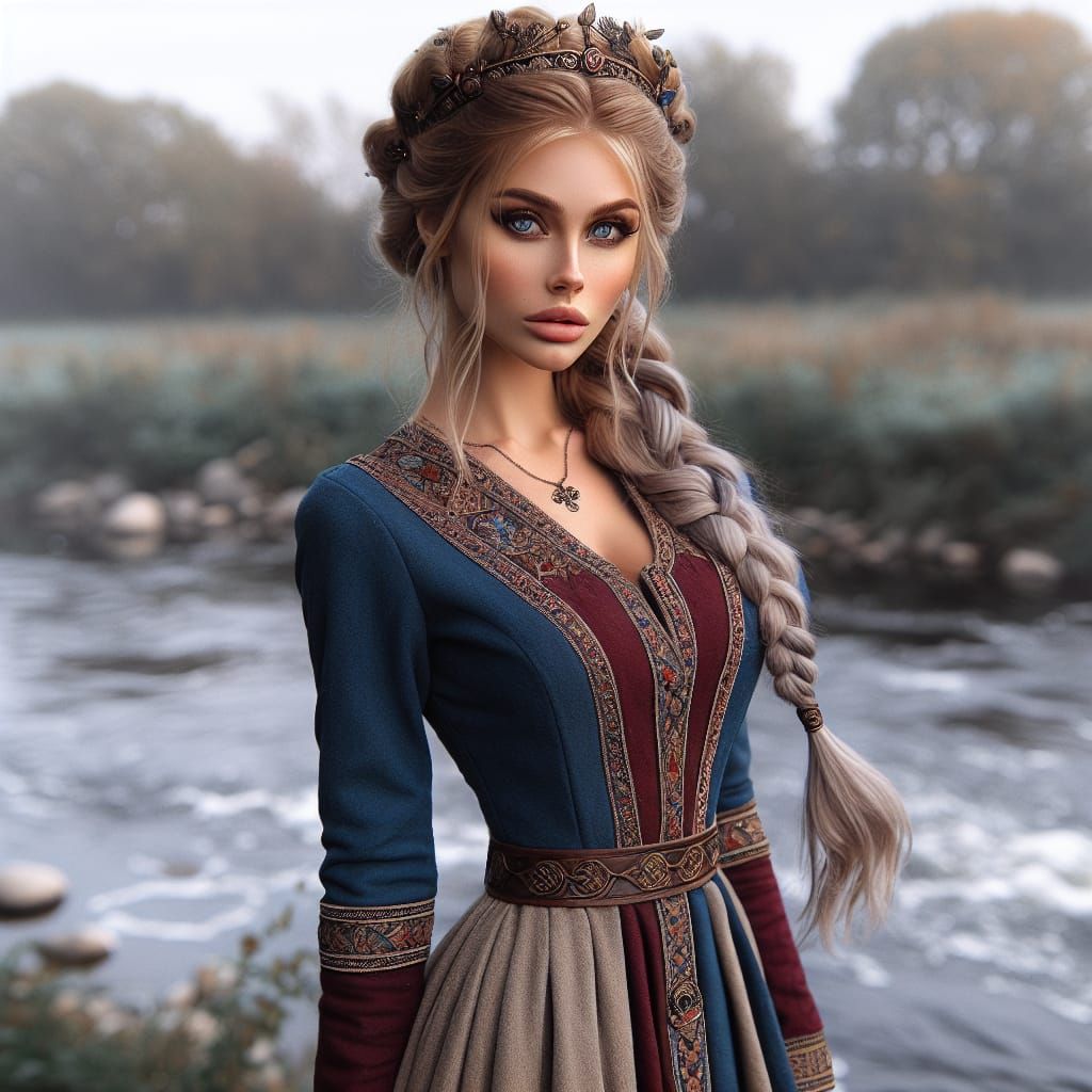 Gontia: Mythical River Goddess in Digital Art