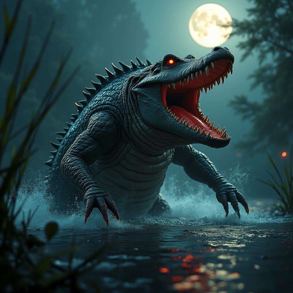 Monstrous Piranha-Crocodile Hybrid Emerges from Swamp