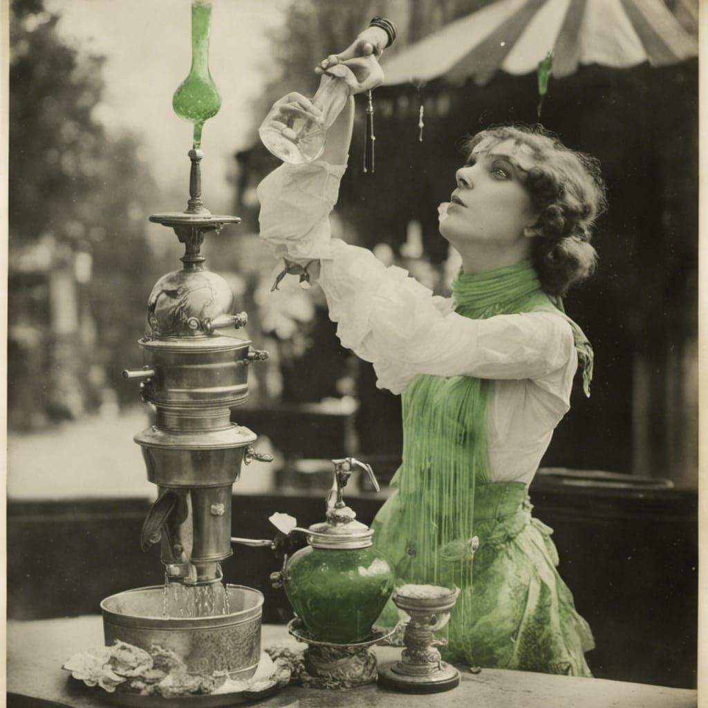 Antique photo absinthe drip fountain