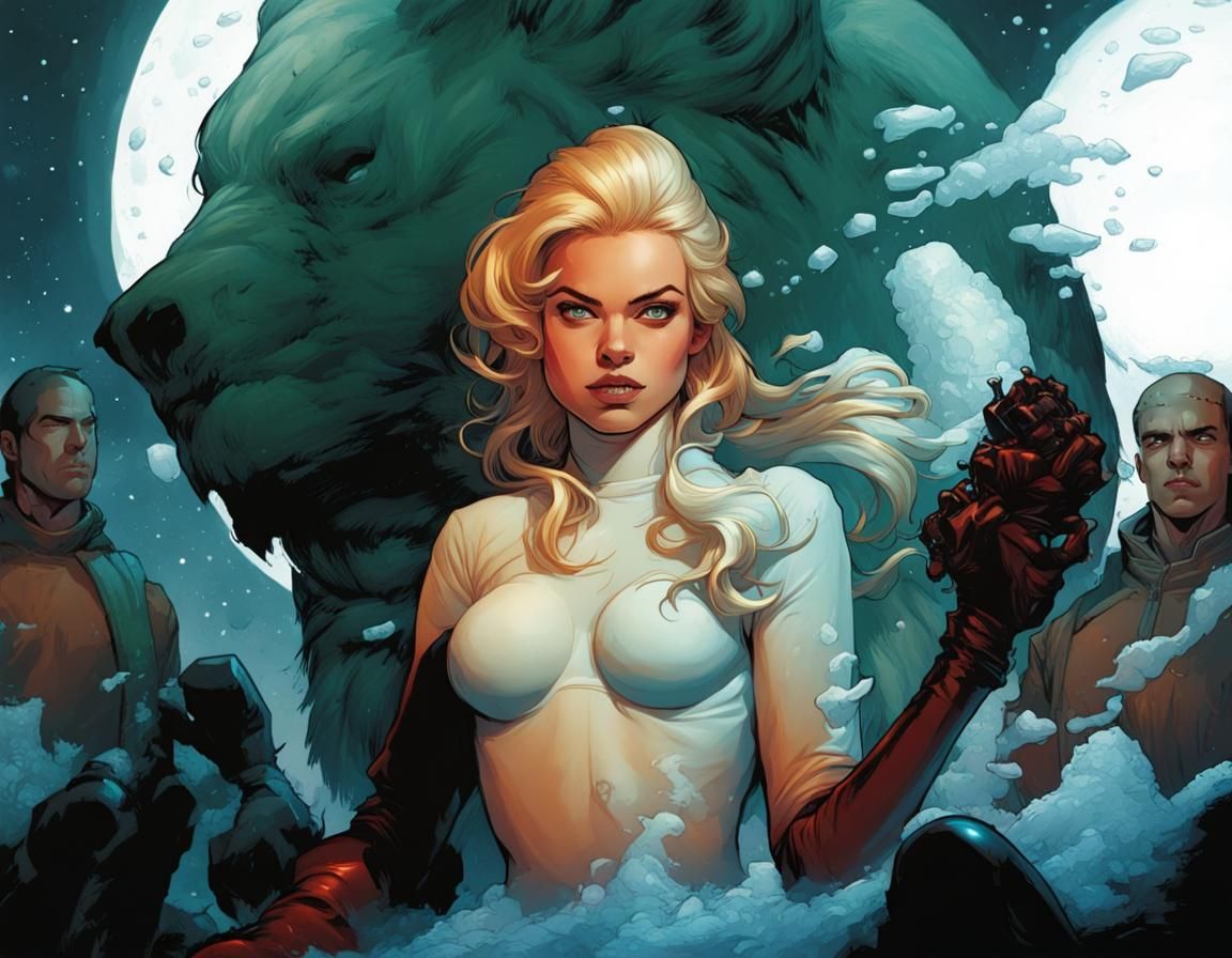 Ice Spice in Comic Book Art Style