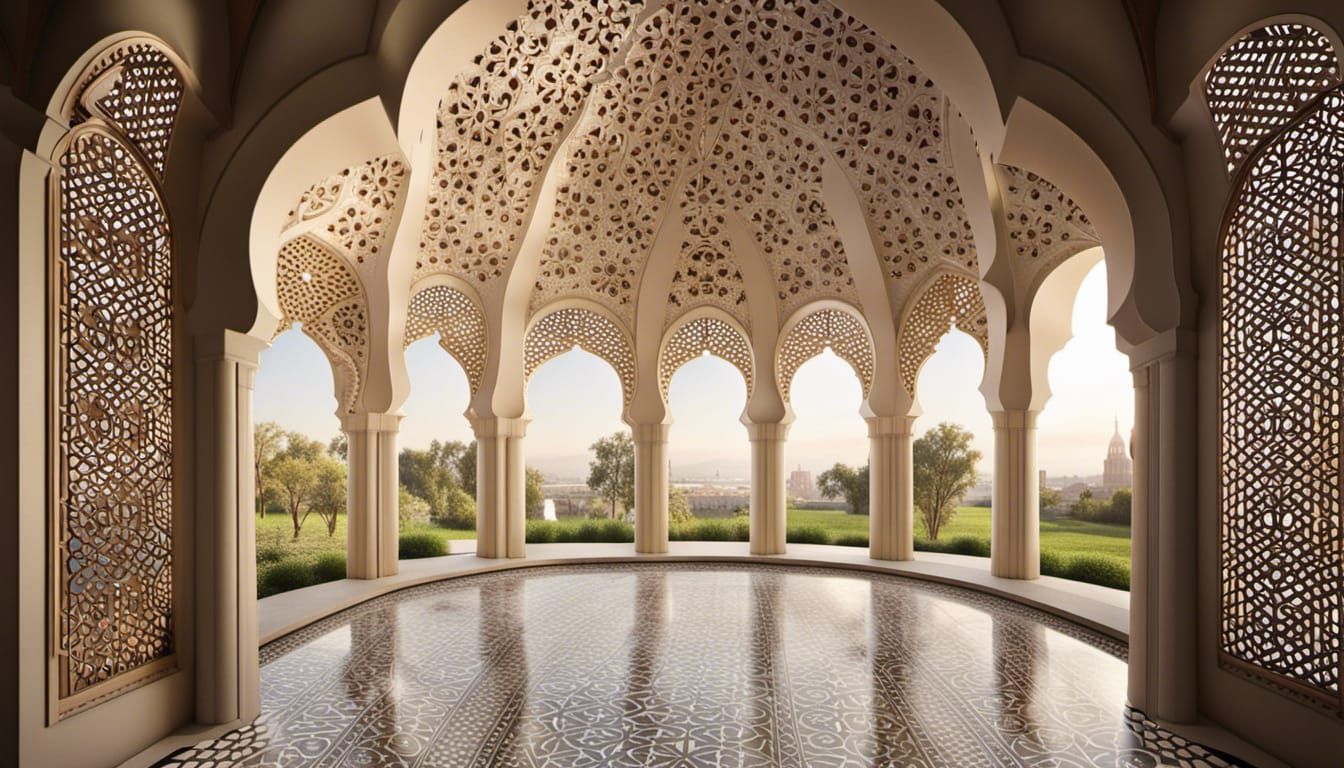 Modern House with Persian Architectural Design