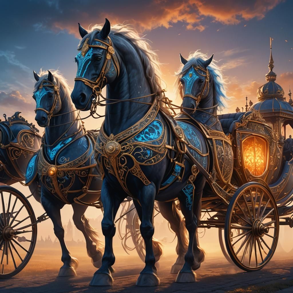 Fantasy Carriage Concept Art in Ornate Victorian Style
