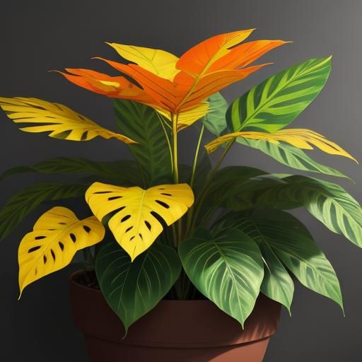 Vibrant Croton Sunny Star in Terracotta Pot