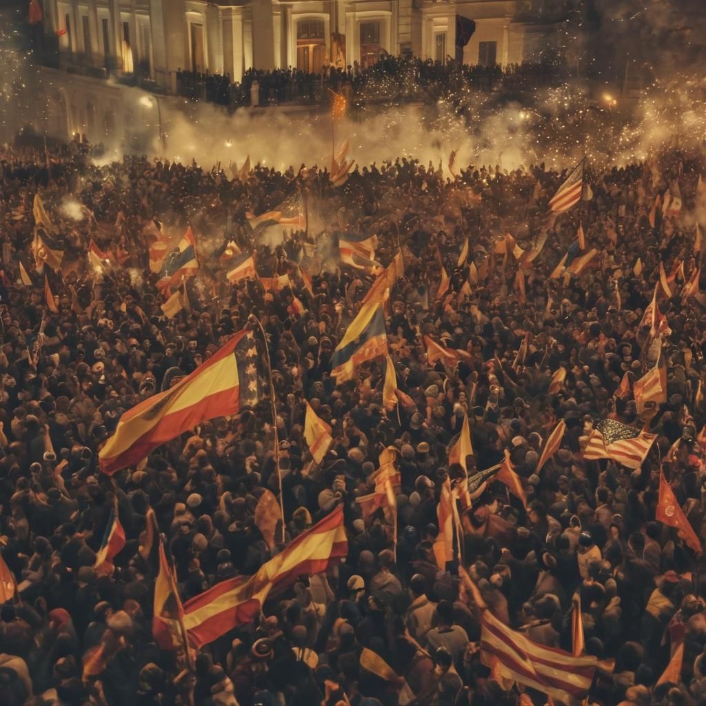 Victorious Protesters Celebrate Palace Occupation