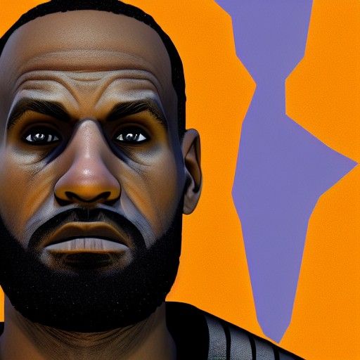 Menacing Lebron James: 3D Artstation Rendering
