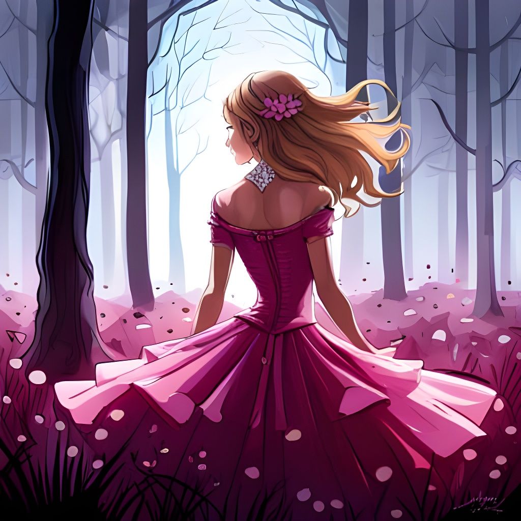 Eerie Forest Woman in Artstation Style