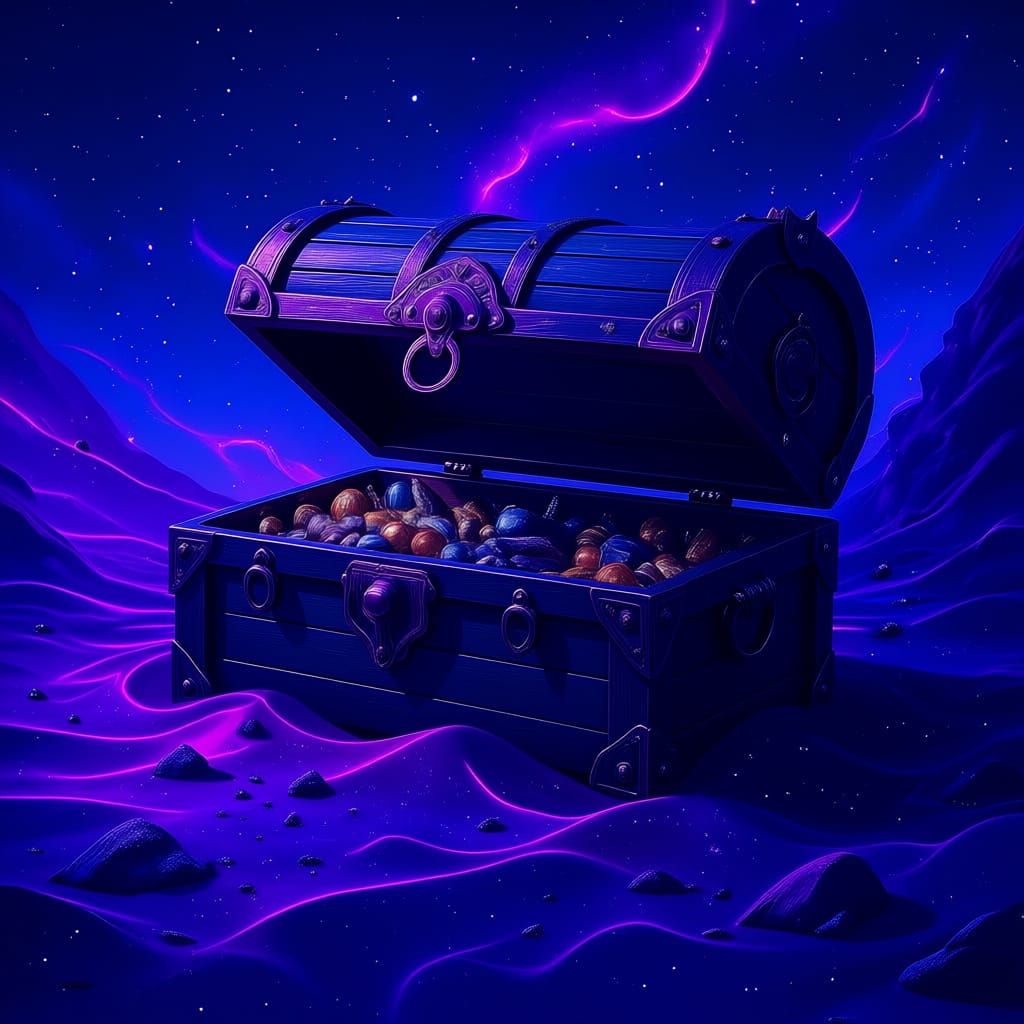 Lost Oasis Chest with Shimmering Artifacts