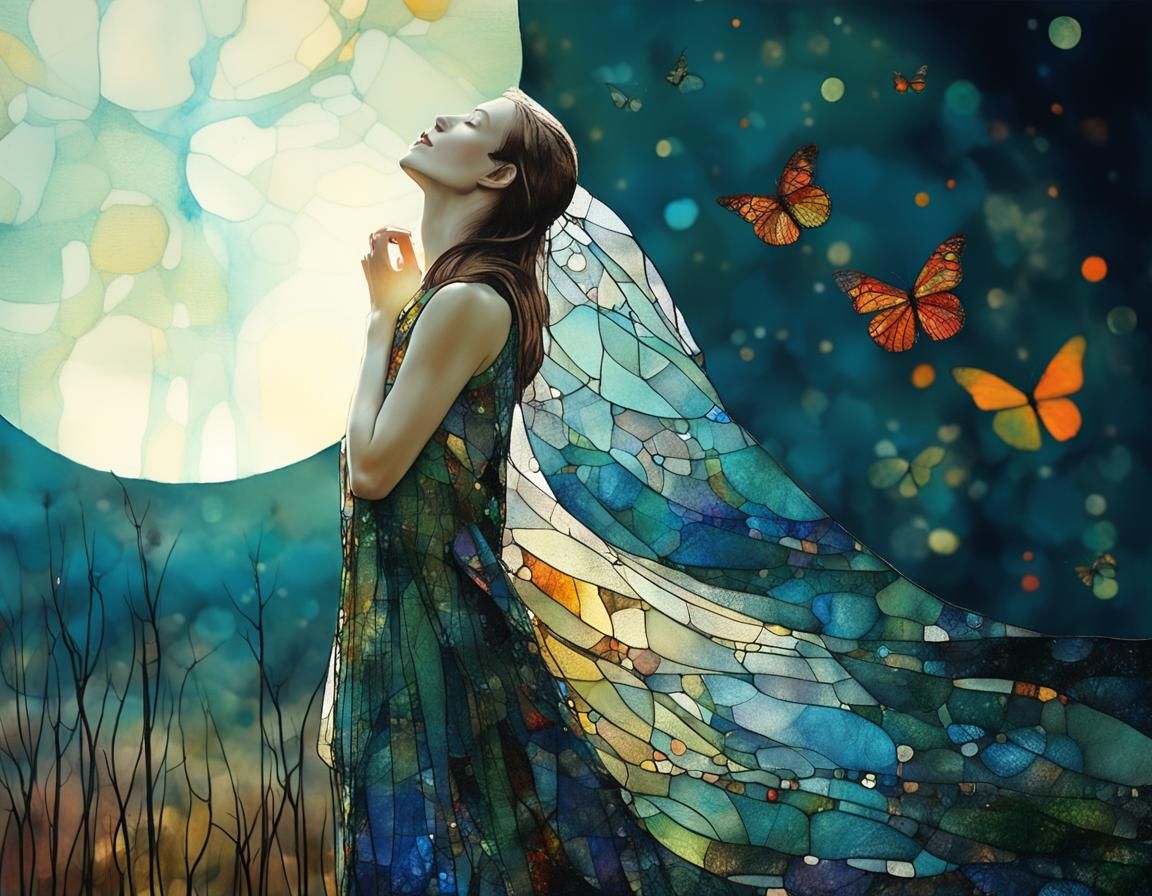 Stained Glass Art Brut Digital Illustration