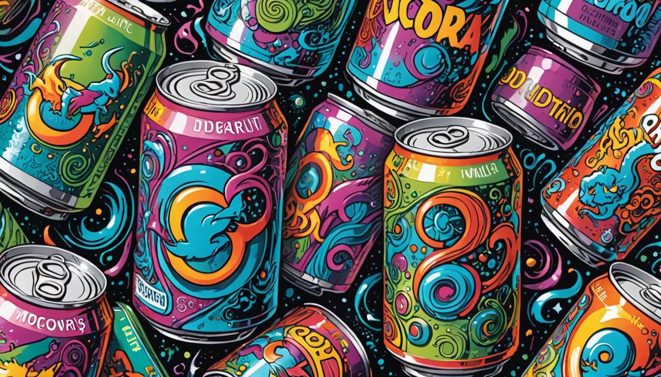 Futuristic Soda Can in Surreal Comic Book Art