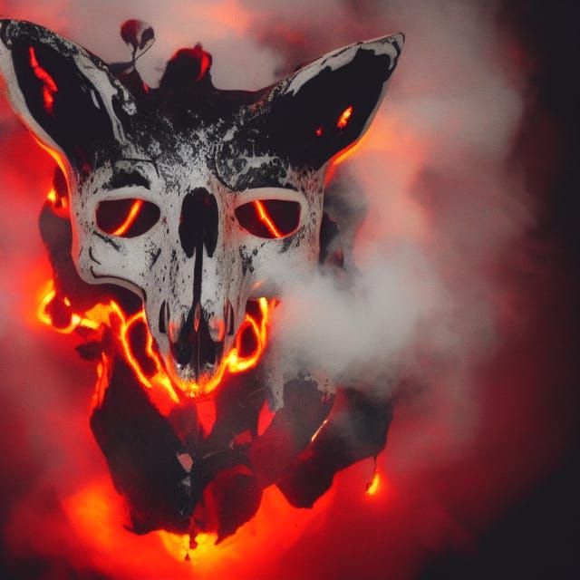 Bleeding Fox Skull Mask on Demon