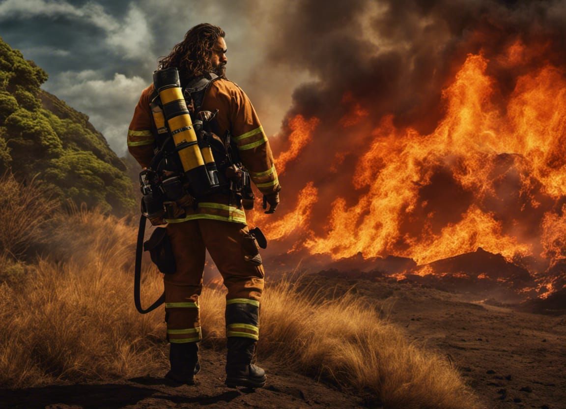 Jason Momoa as Maui Wildfire Firefighter