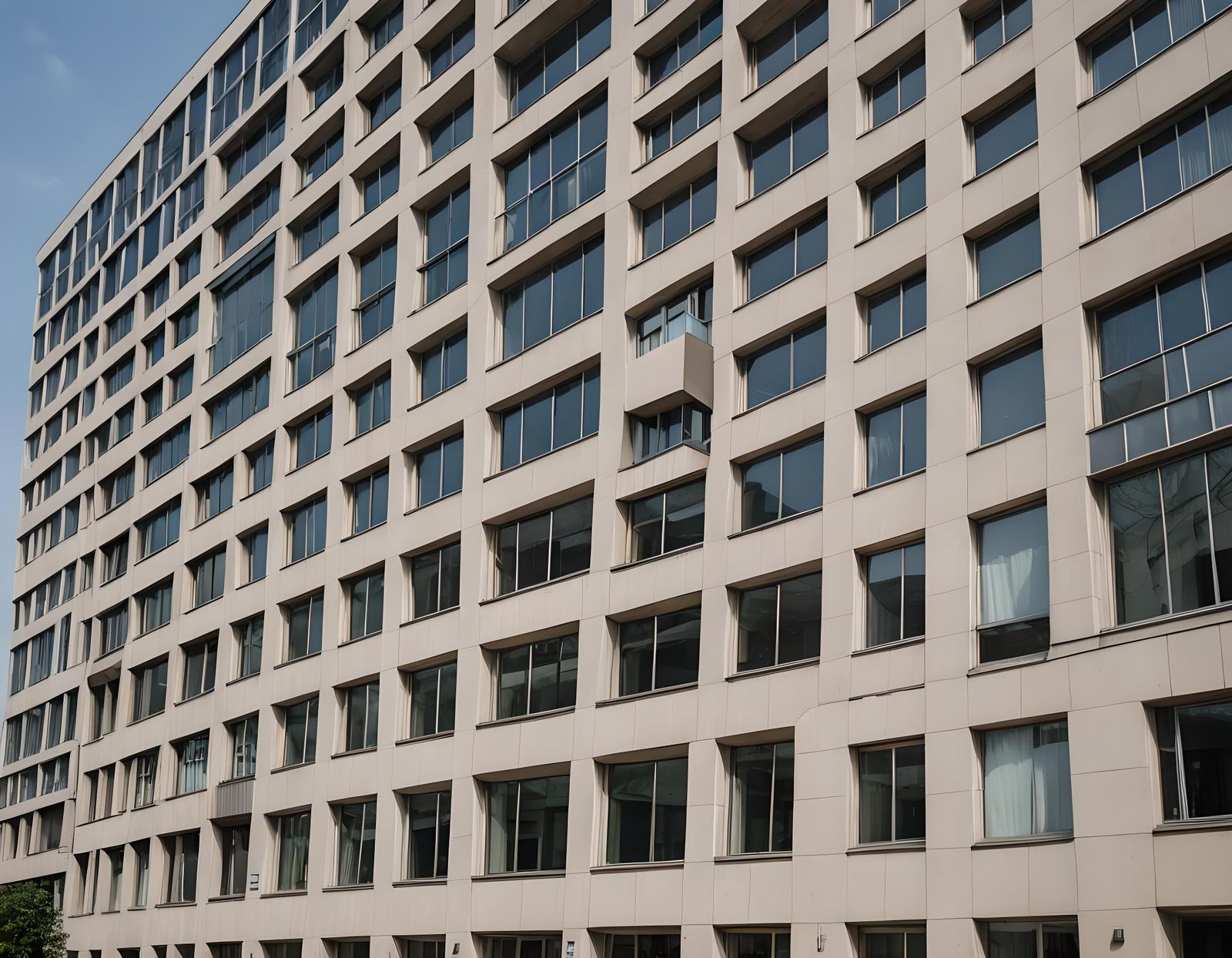 Big Office Building in 1960s Architecture