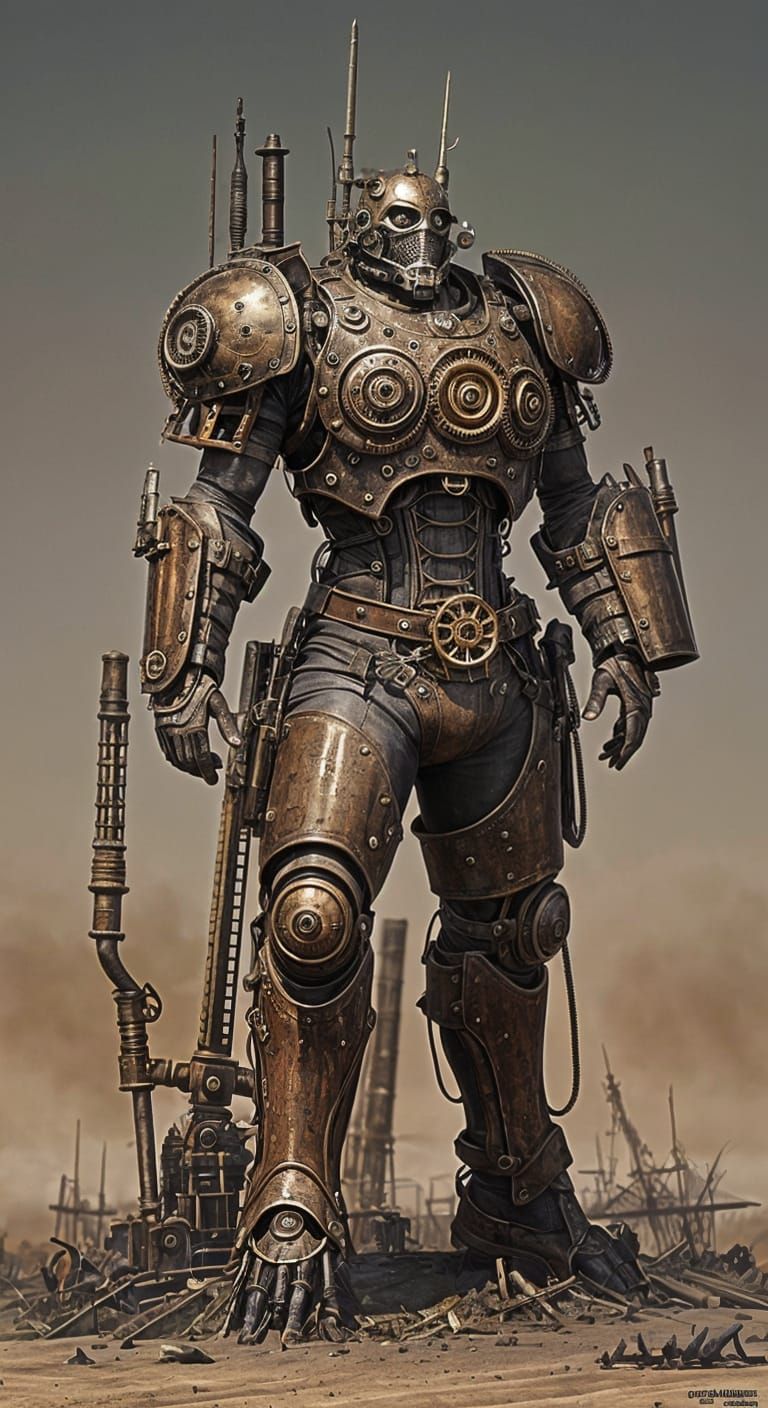 Massive Rusted Steampunk War Machine