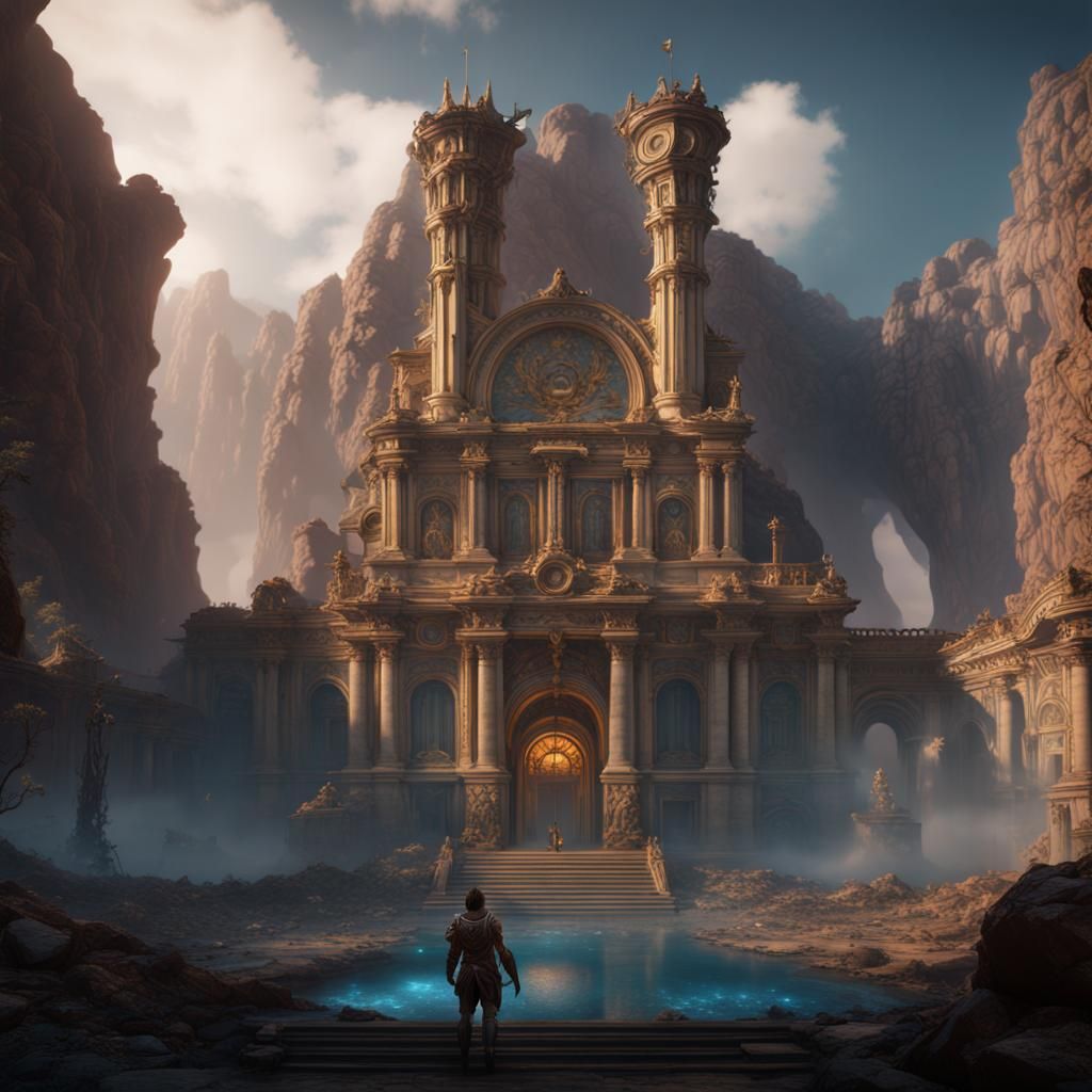 Detailed Matte Painting of Apollo in Deep Color