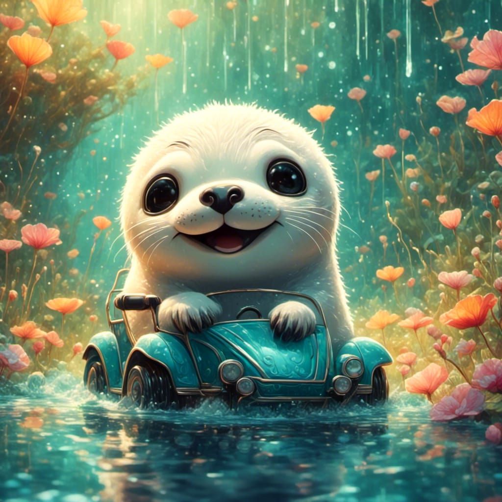 Charming Seal-Buggy Hybrid on a Sunny Beach