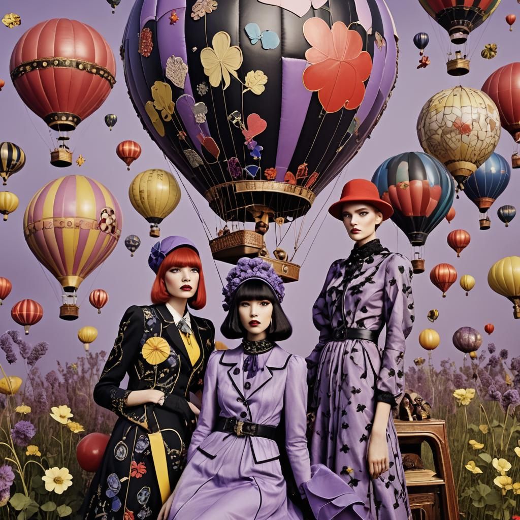 Surreal Art Deco Fashion Editorial in Bazaar Style