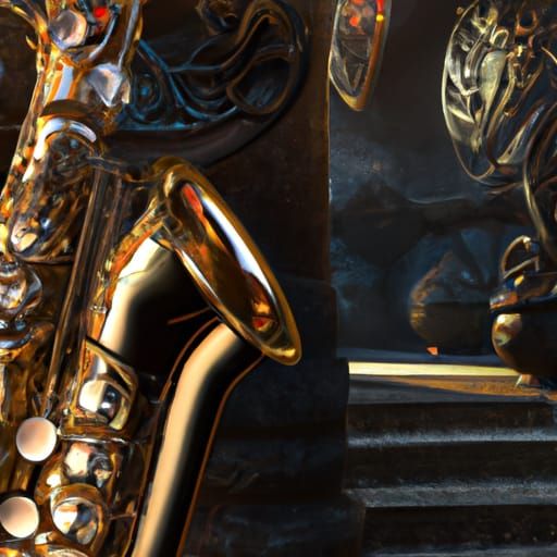Saxophone in Dark Fantasy Style