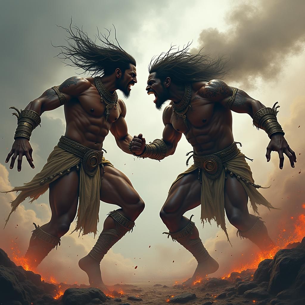 Epic Battle Between Spirit Caller and Warrior