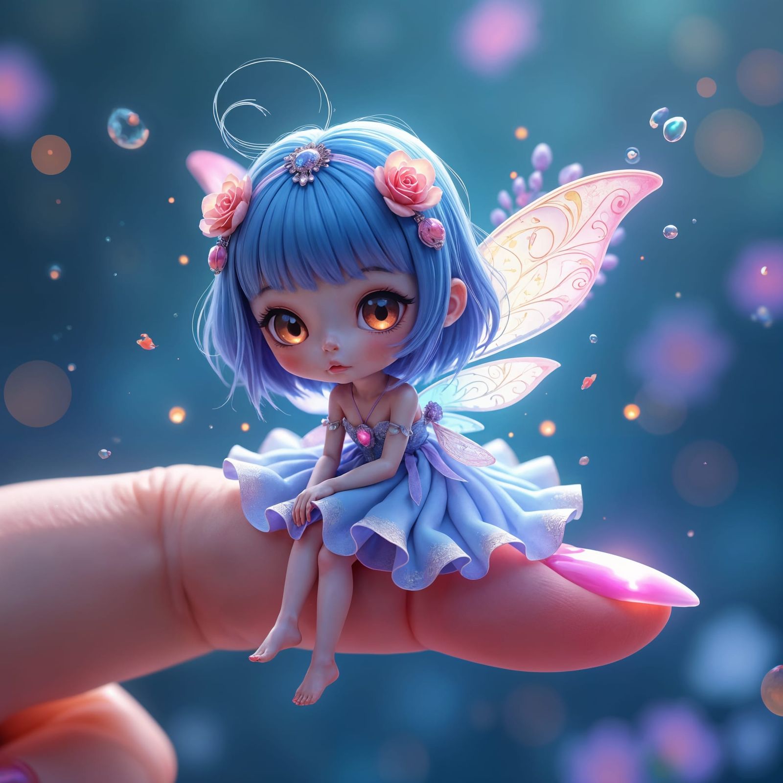 A delicate Fairy with big, shy eyes...