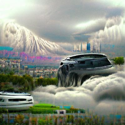 Overgrown Car in Detailed Digital Matte Painting