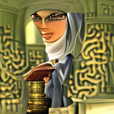 Female Scholar Serves the Beholder