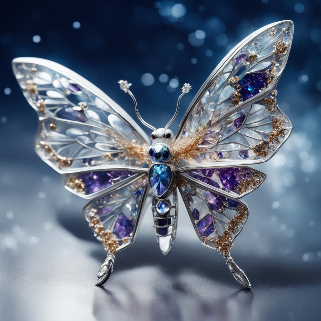 Crystal Moth in Celestial Flight