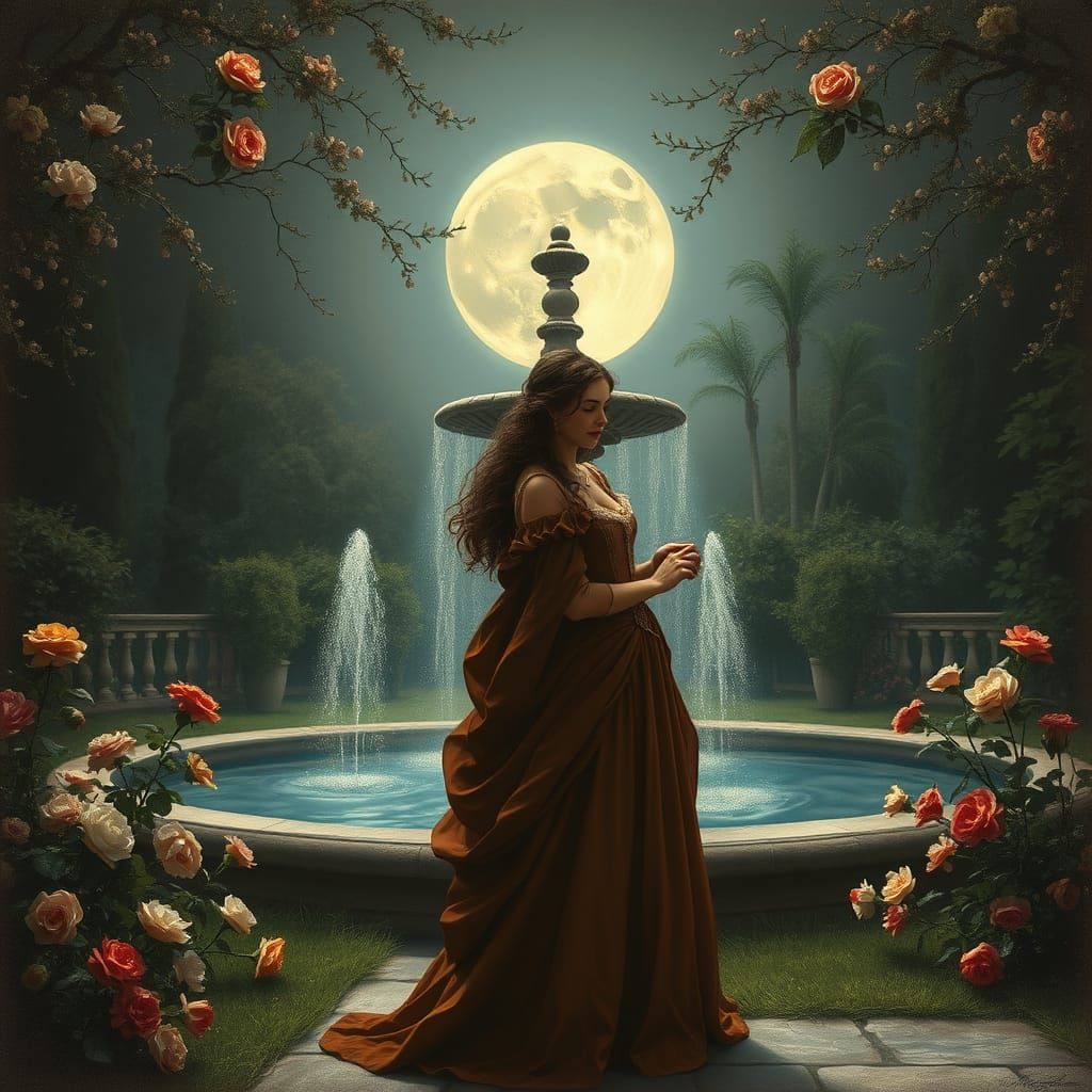 Star-Crossed Lovers in a Dreamy Renaissance Garden