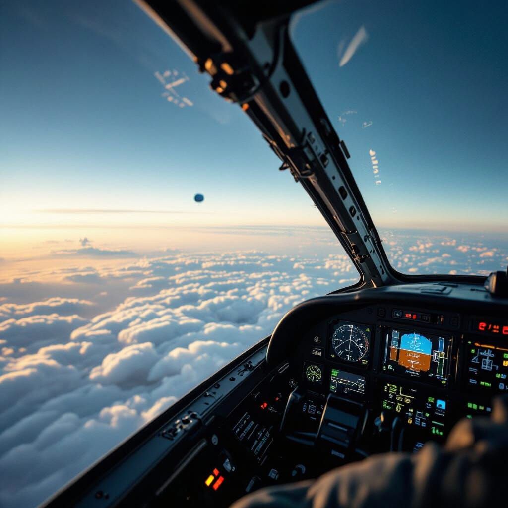 Cockpit View Cinematic Film Still
