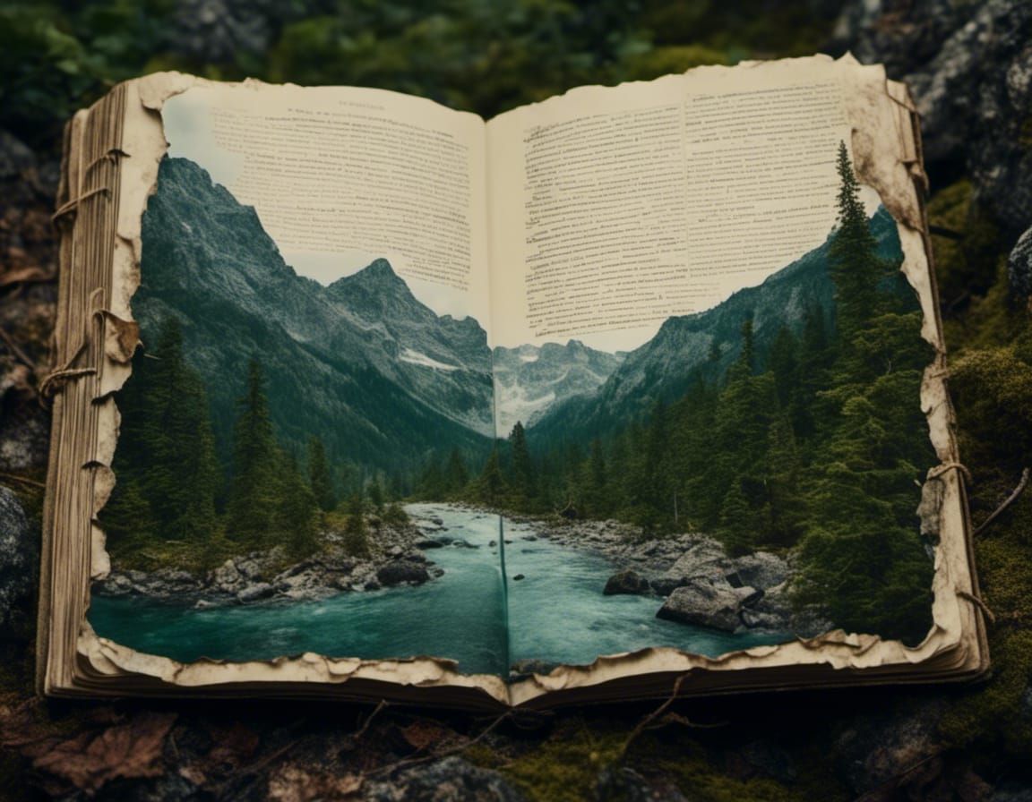 River Flows From Diary Page: Fantasy Photography