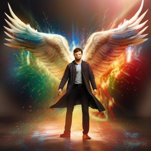 Supernatural Scene: Castiel Heals Dean in Hyperrealism