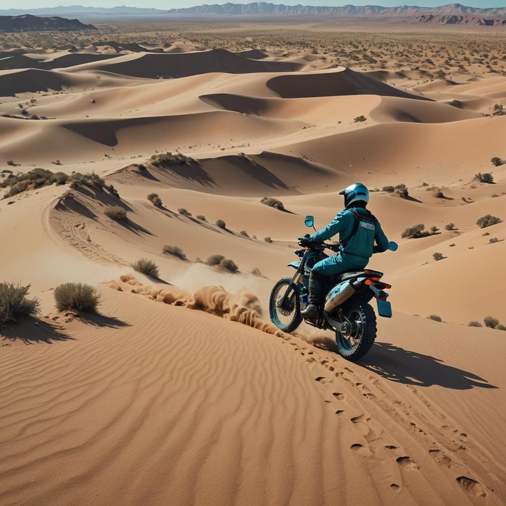 Suzuki DR 650 Desert Ride as Matte Painting