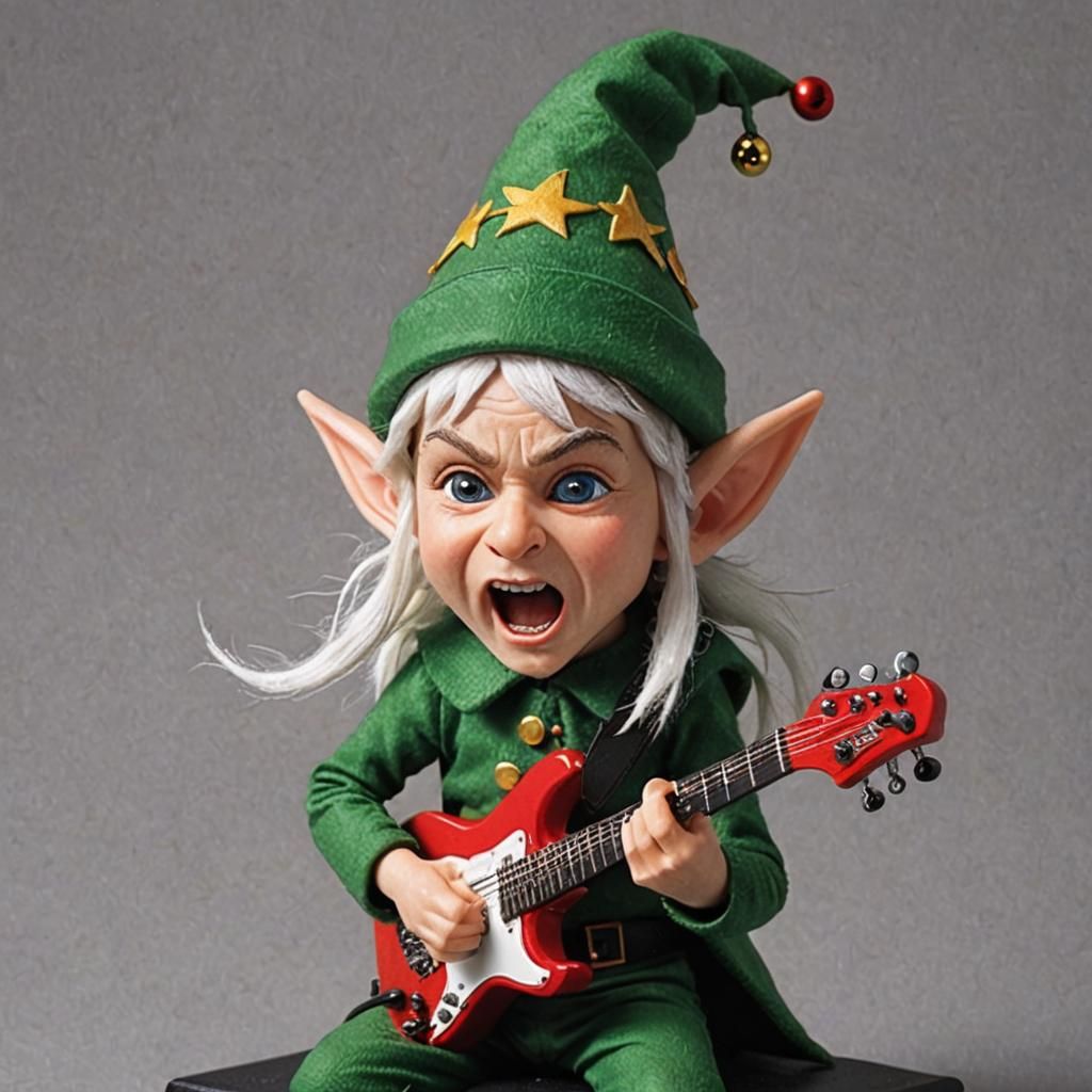 Headbanging Elf Generated by AI