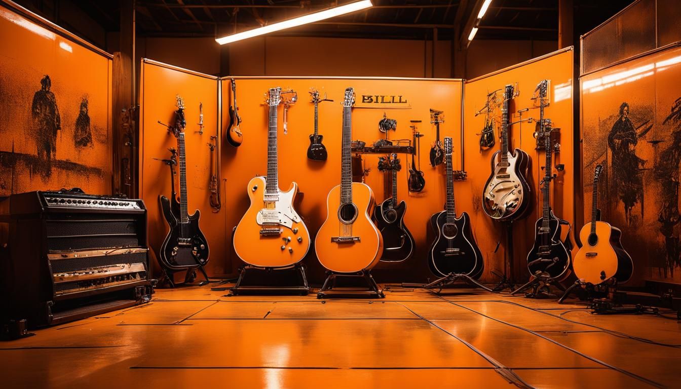 Kill Bill Guitar Hangar in Neon Orange