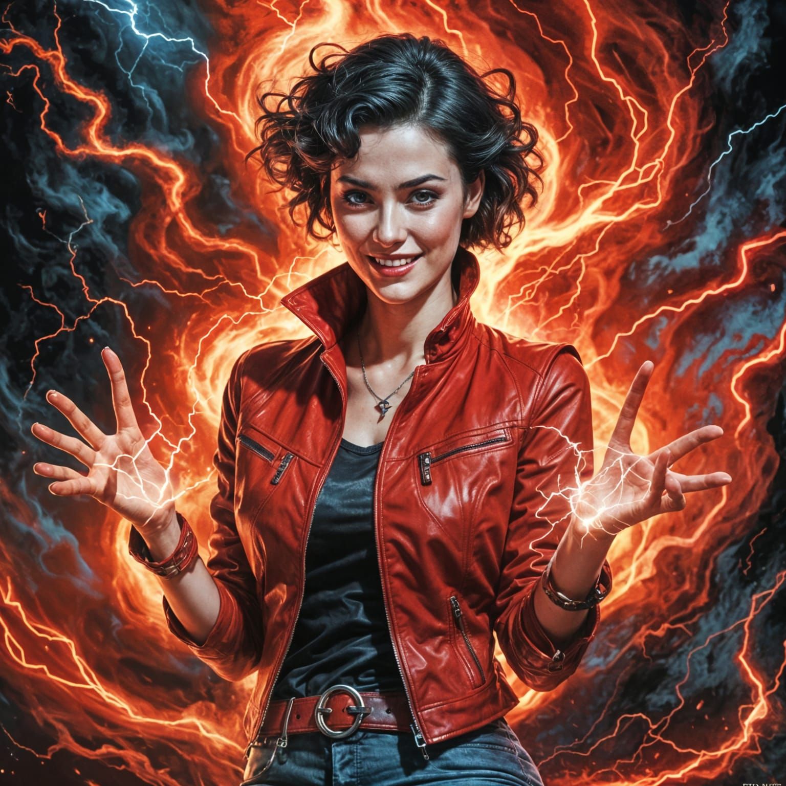 Sorcerer Conjuring Lightning Digital Art