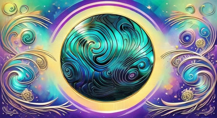 Art Deco Abalone Gradient in Kinkade Style