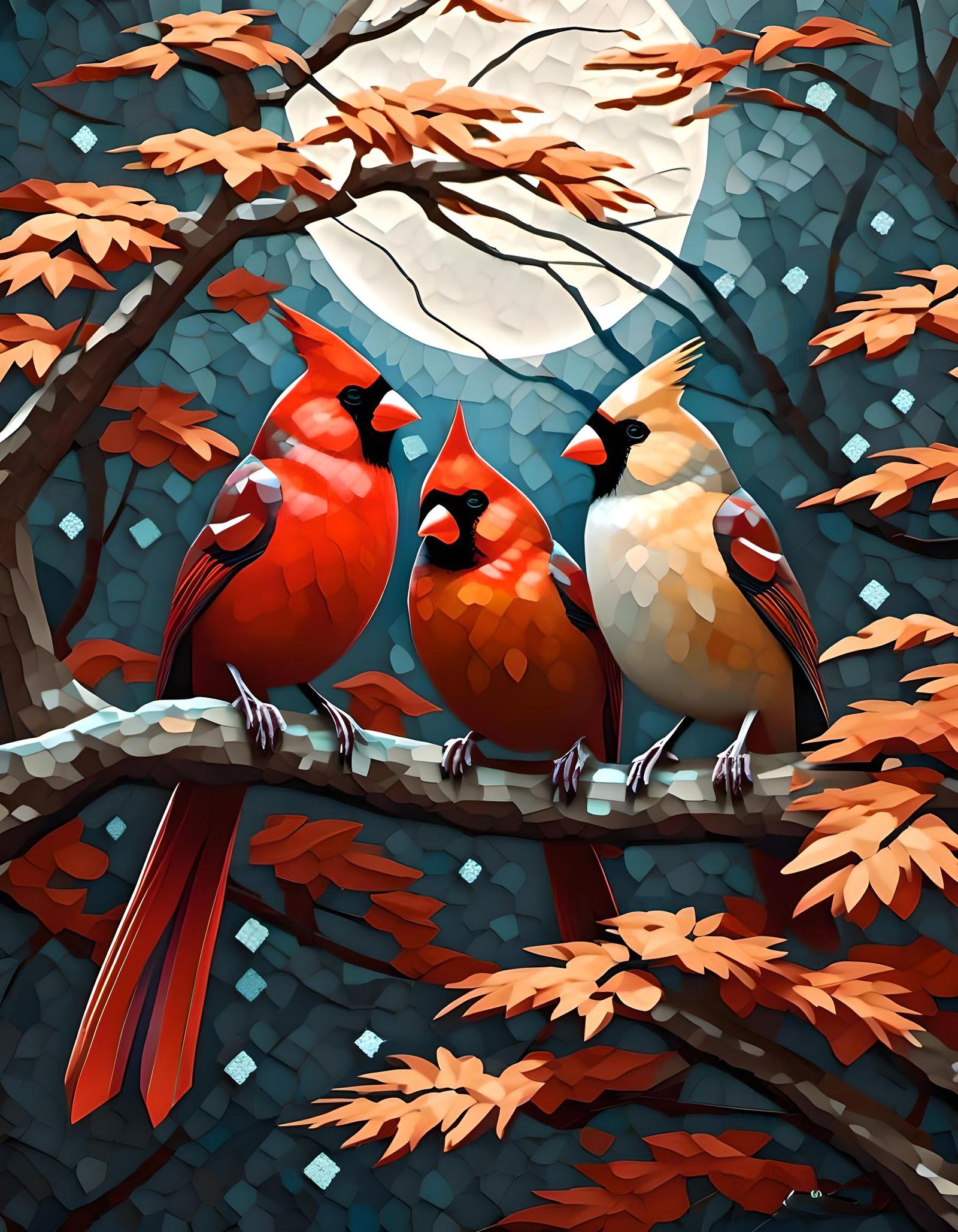 Hyperrealistic Cardinal Image with Intricate Details