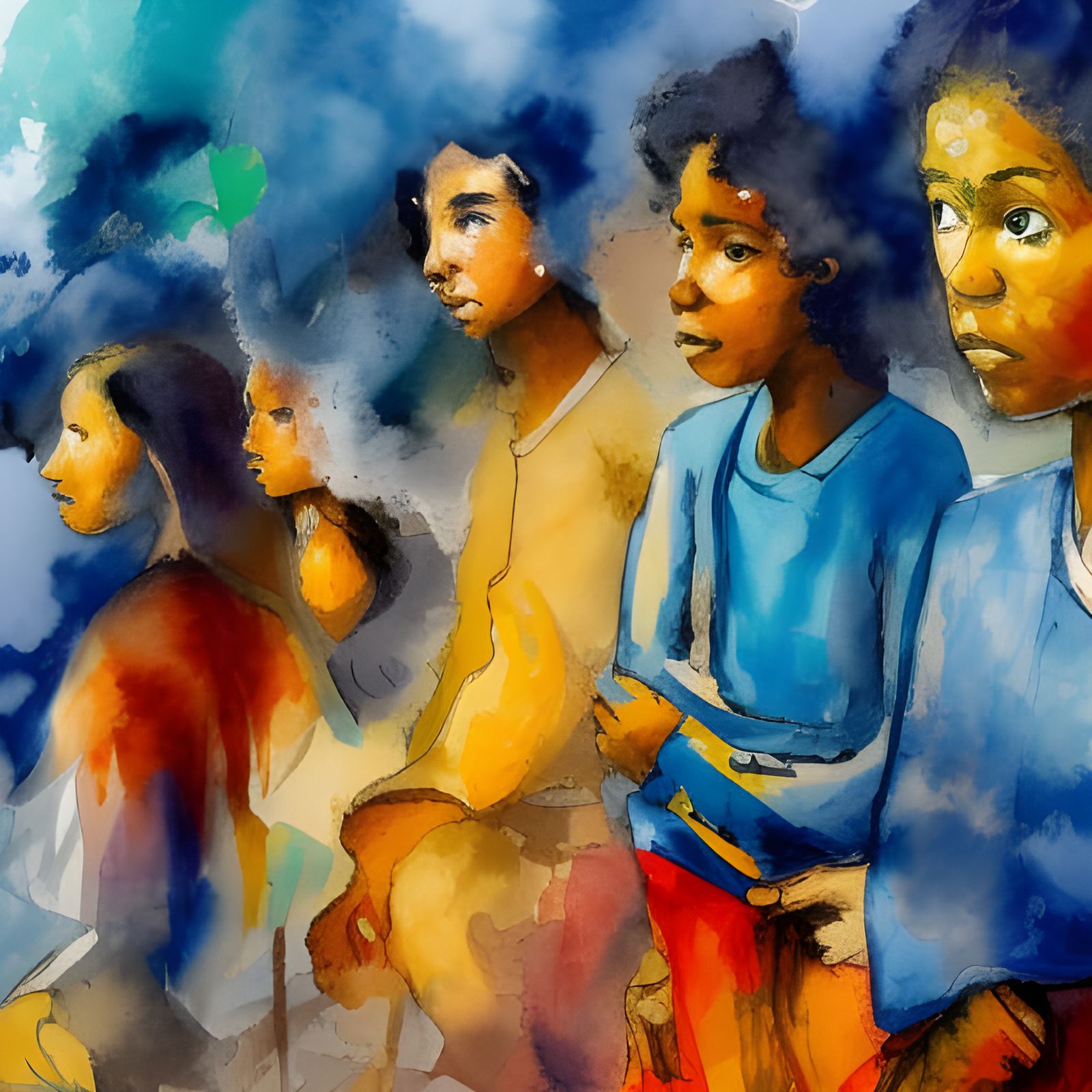 Social Injustices: An Impasto Gouache Masterpiece