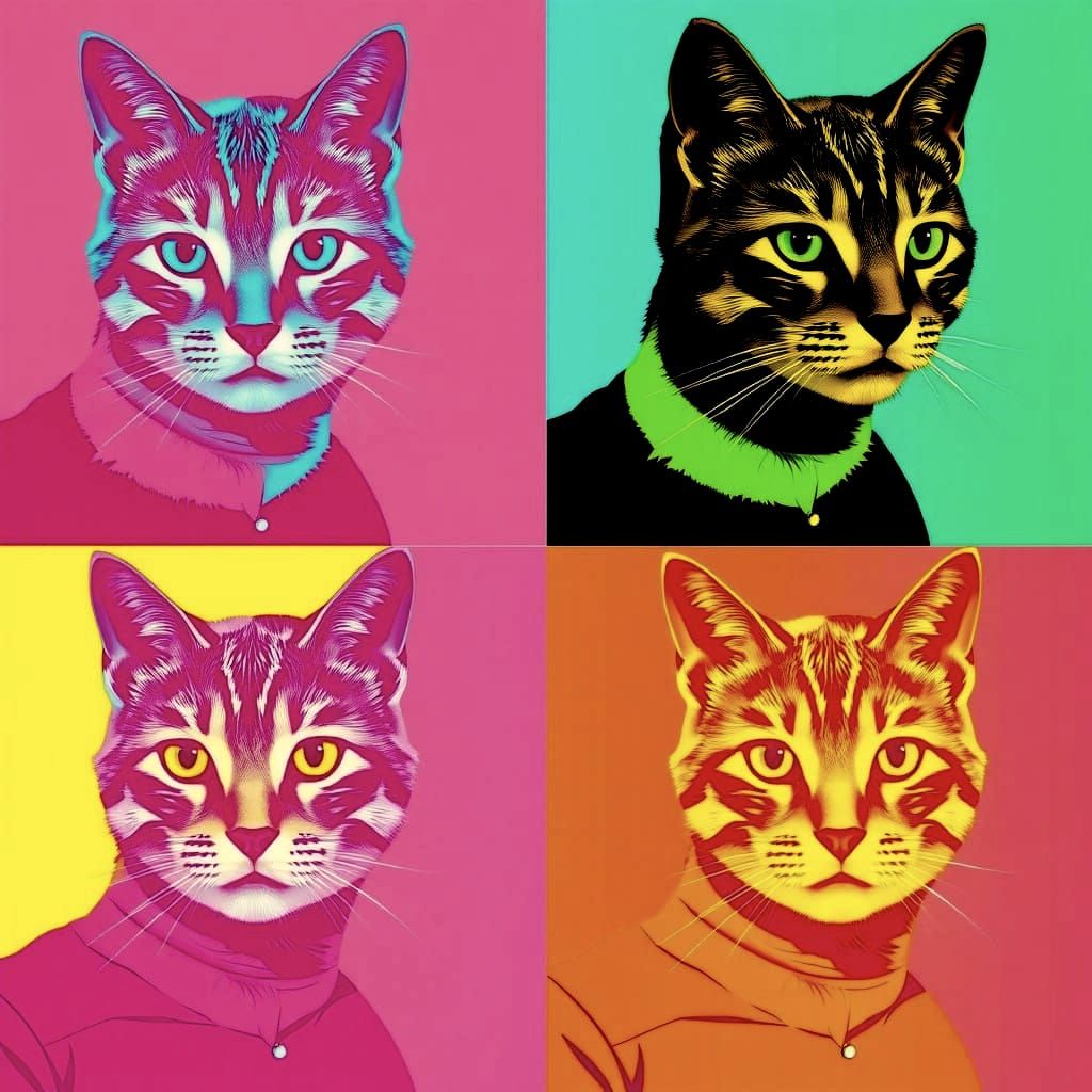 Feline Mr. Spock in Pop Art