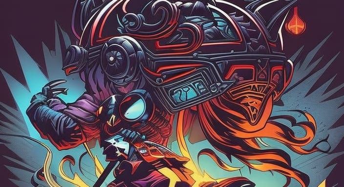 Teapot Hat: Comic Book Art Portrait