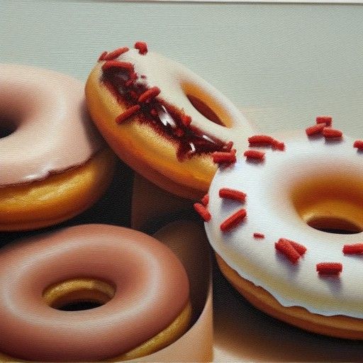 Torn Donut Hell: An Oil Painting