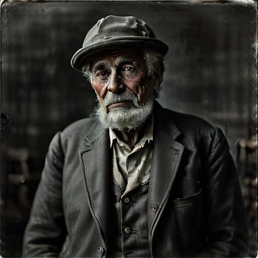 Vintage War Photo with Motion Blur and Vignette