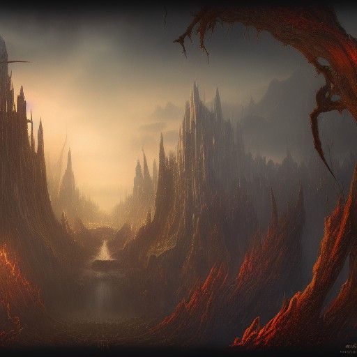 Detailed Matte Painting of the Antichrist