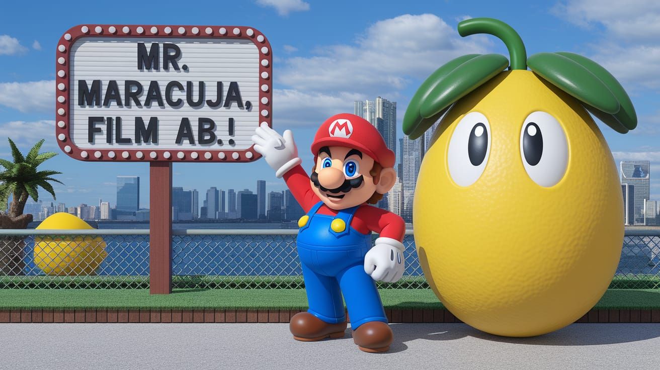 Mario Meets Maracuja in a Vibrant Digital Portrait