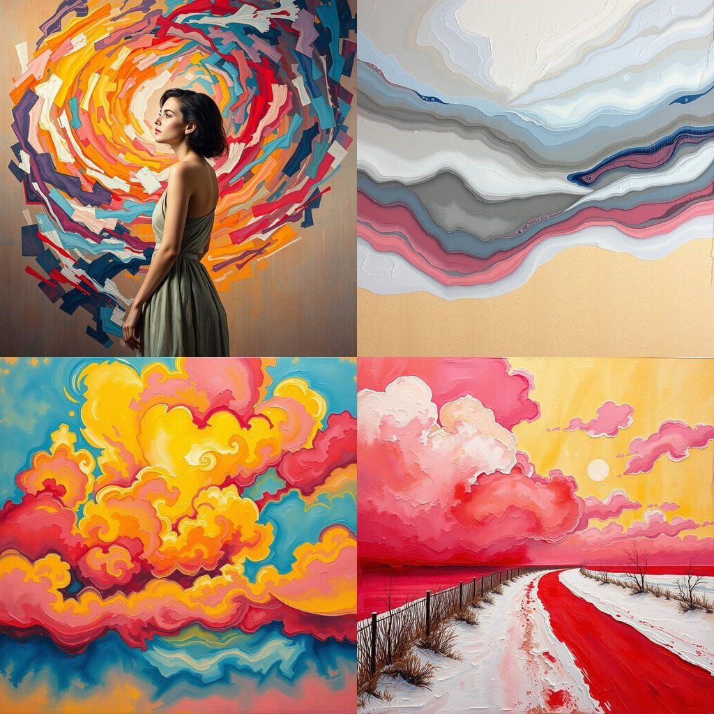 Impressionist Boulevard Scene in a Dreamlike, Acidulous Ligh...