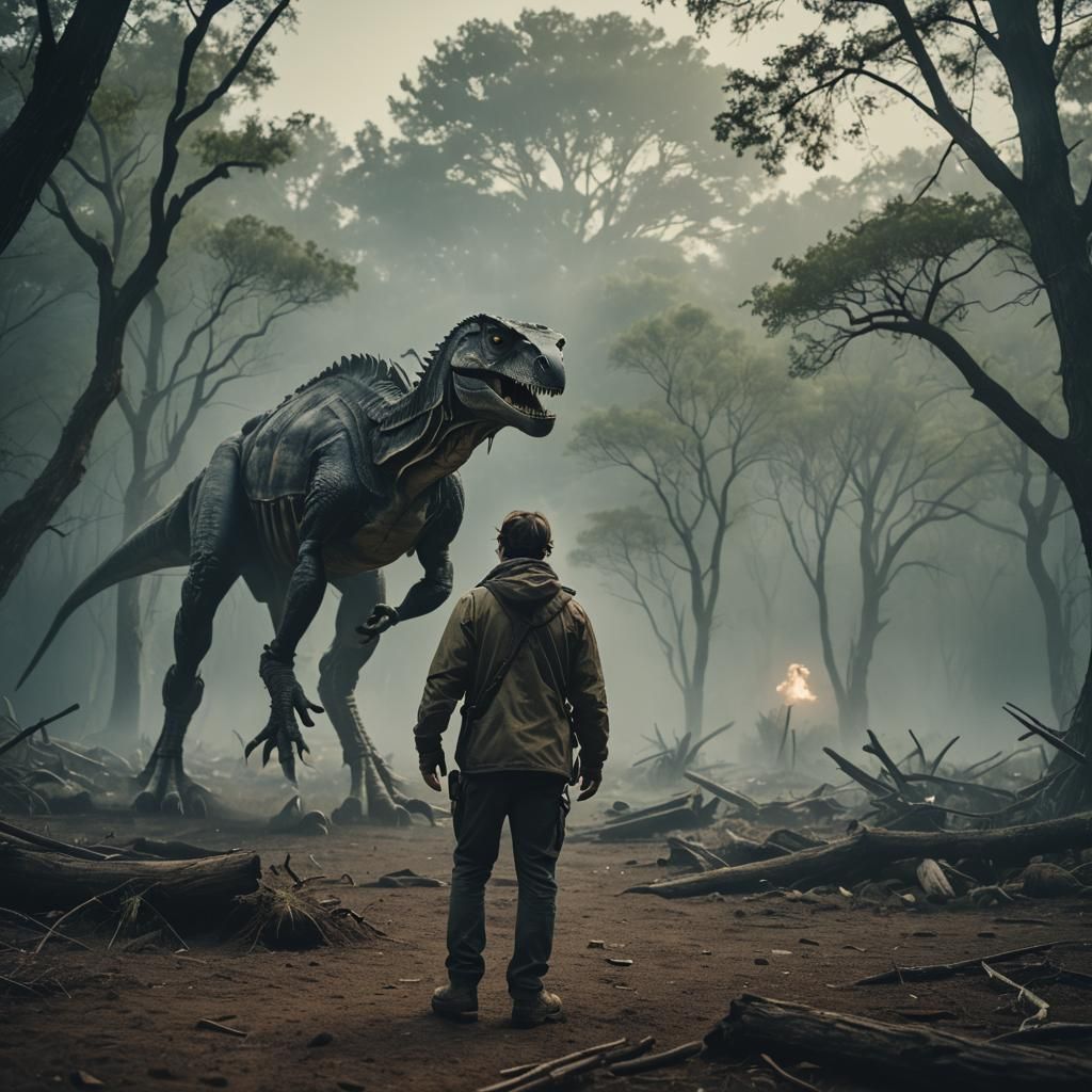 Cinematic Film Still of a Man